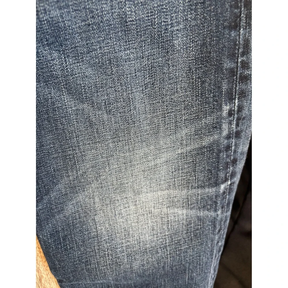 Banana Republic Vintage Straight Mens Dark Wash Distressed Denim Jeans 34x32
